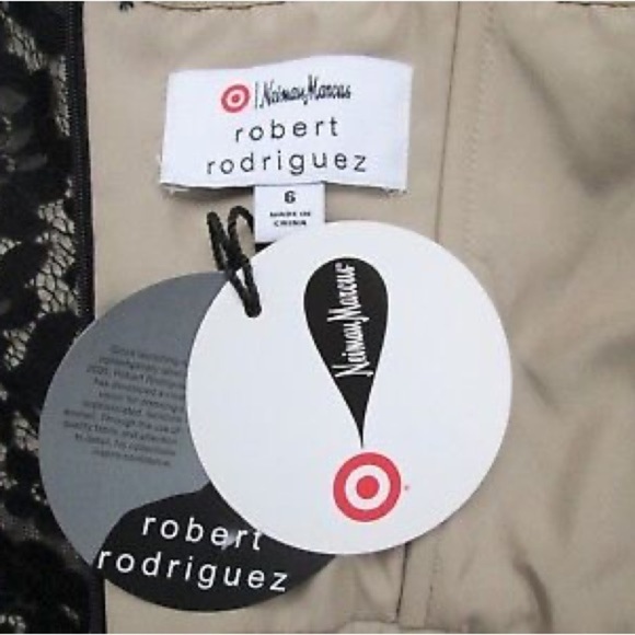 NWT Neiman Marcus Target Robert Rodriguez black lace strapless dress Sz 6 - Picture 11 of 11